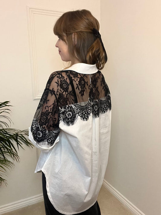 Lace Detail White Shirt image 1