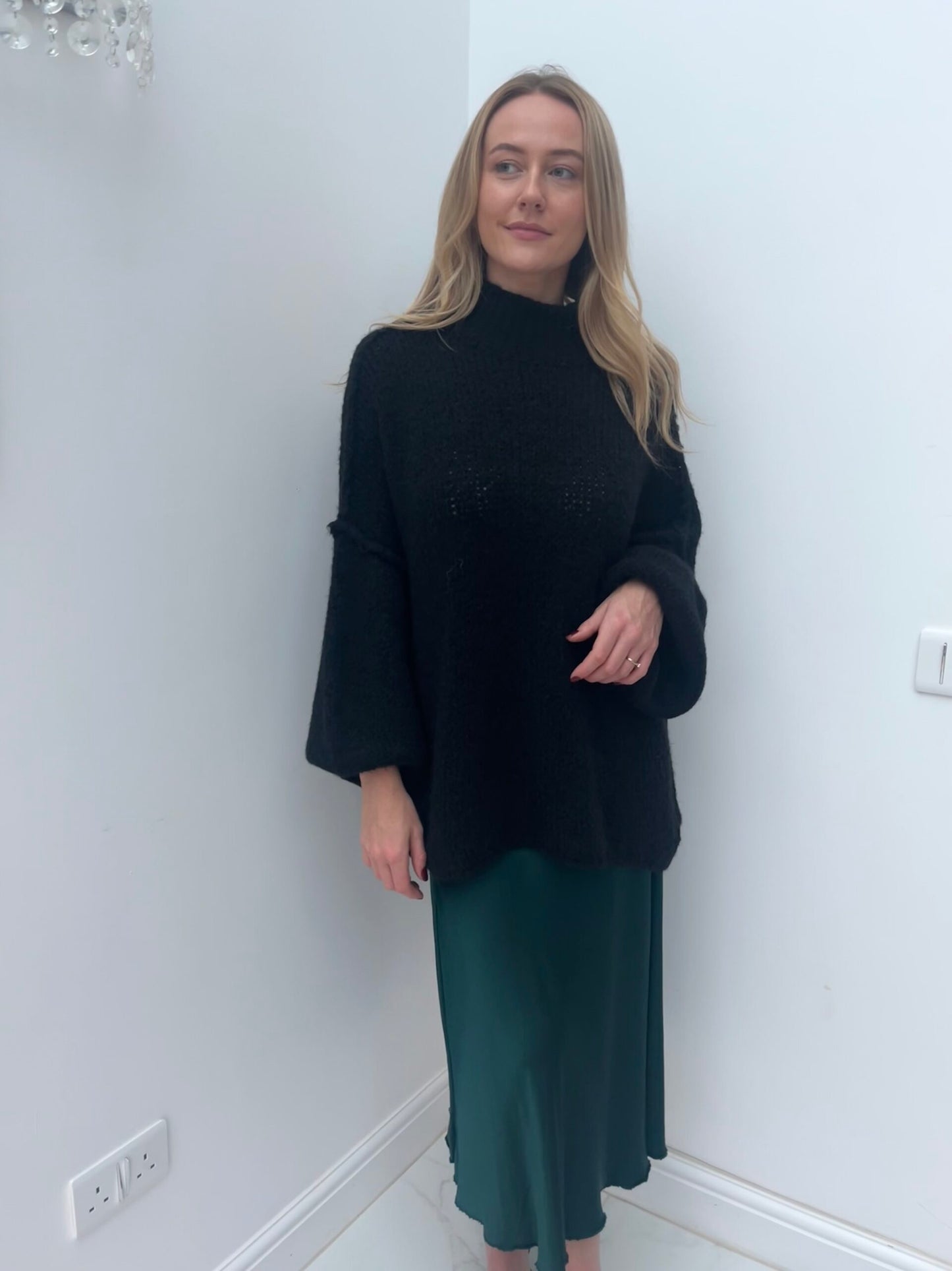 Teal Satin Skirt image 1