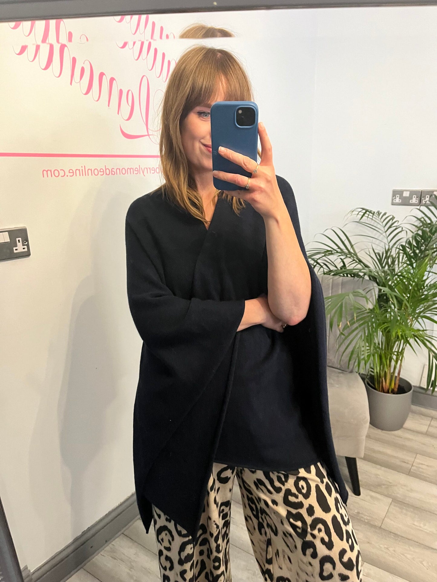 Navy Cape Cardigan image 1