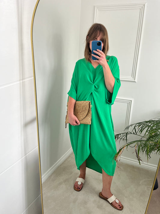 Twist Front Midi Dress (3 colours)