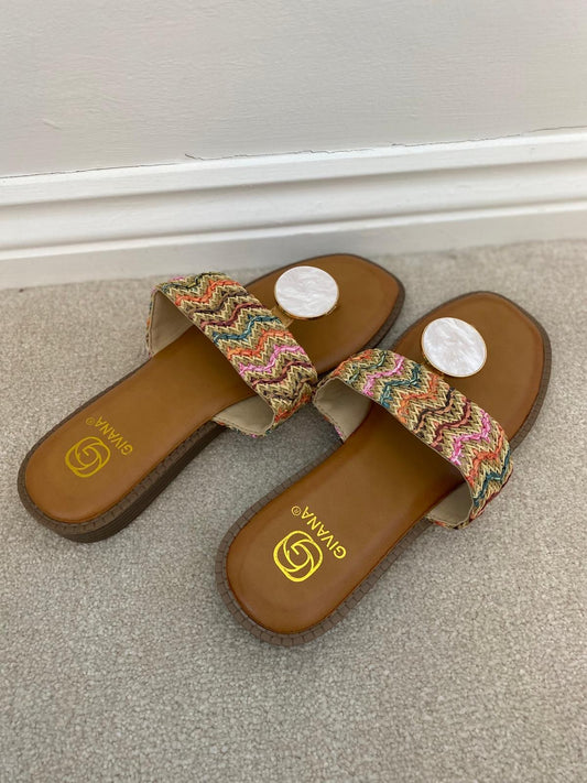 Marble Disc Sandal in Multi