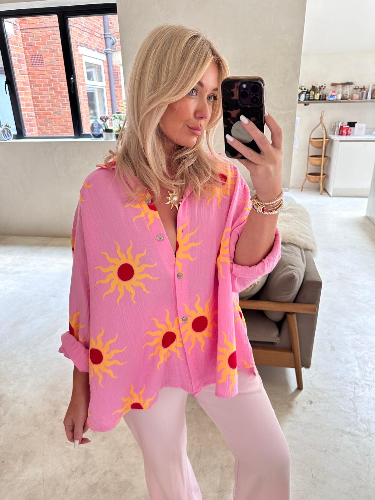 Sun Print Cheesecloth Shirt