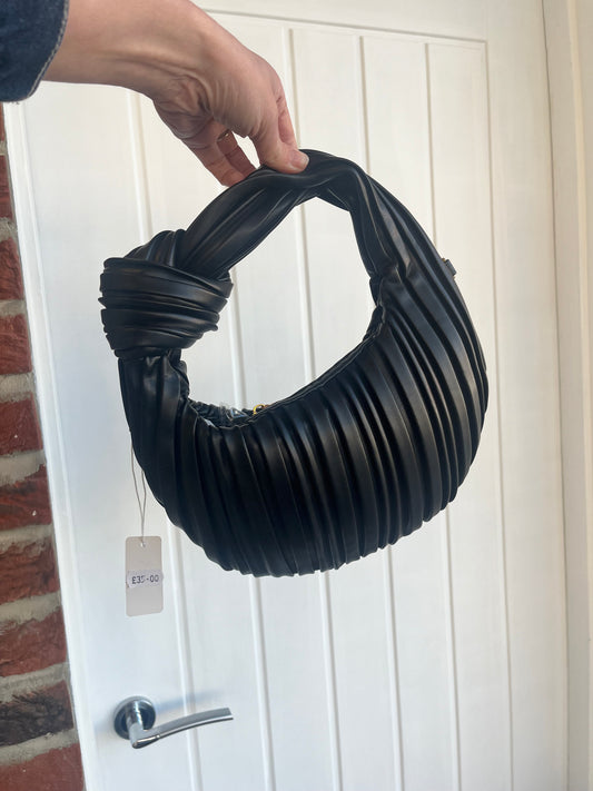 Pleated Grab Bag with Twist Detail