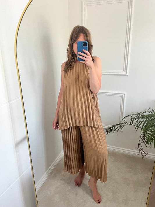 Pleated Culotte Set