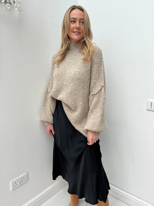 Black Satin Skirt image 0