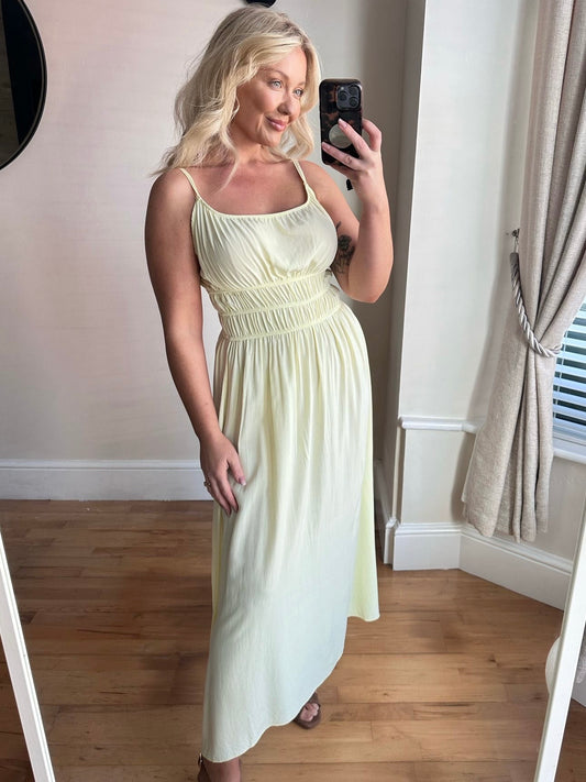 Shirred Waist Midi Dress (2 colours)