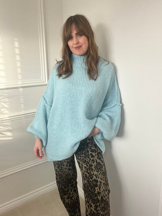 Blue High Neck Jumper image 1