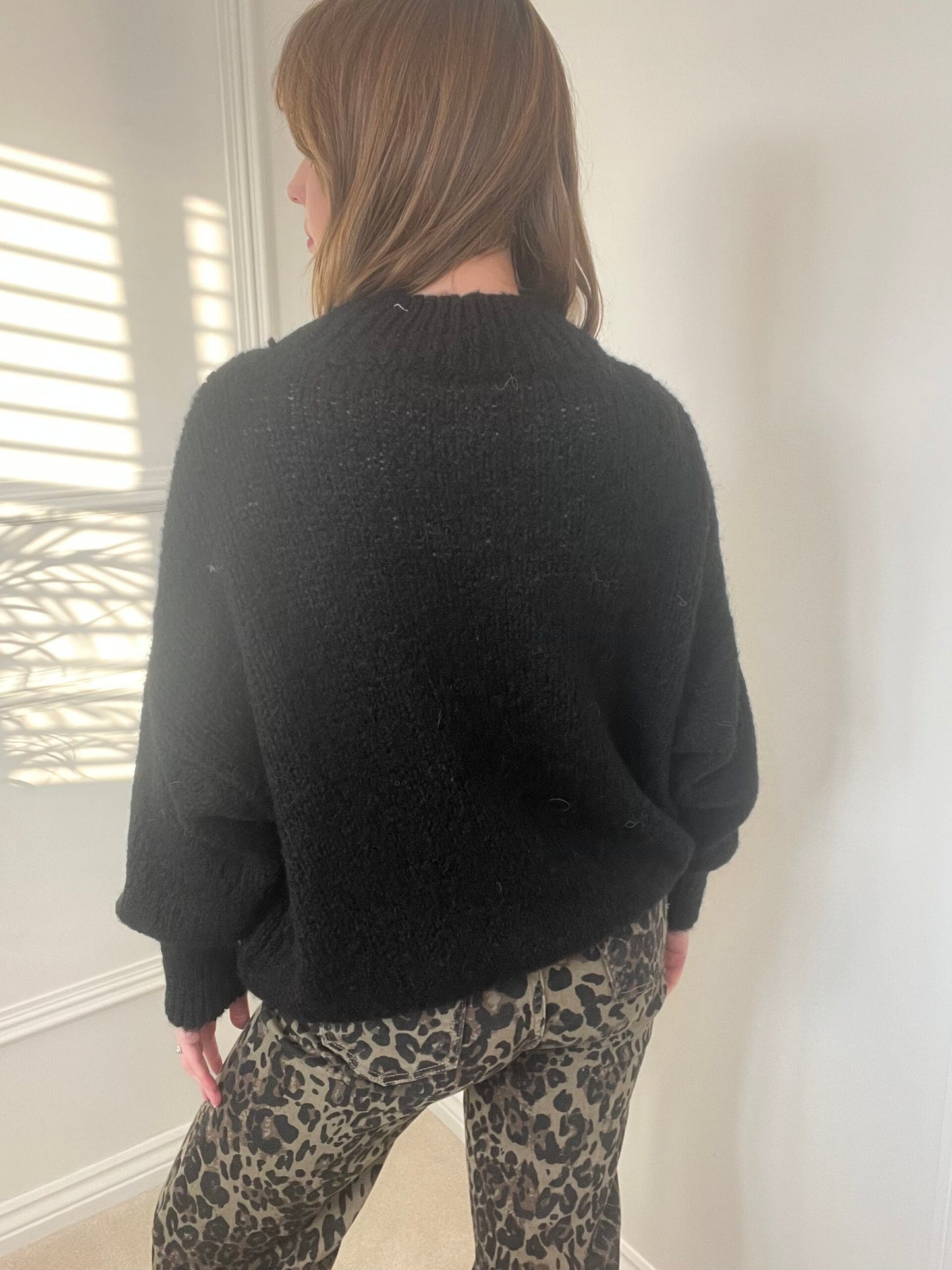 Black High Neck Short Jumper image 2