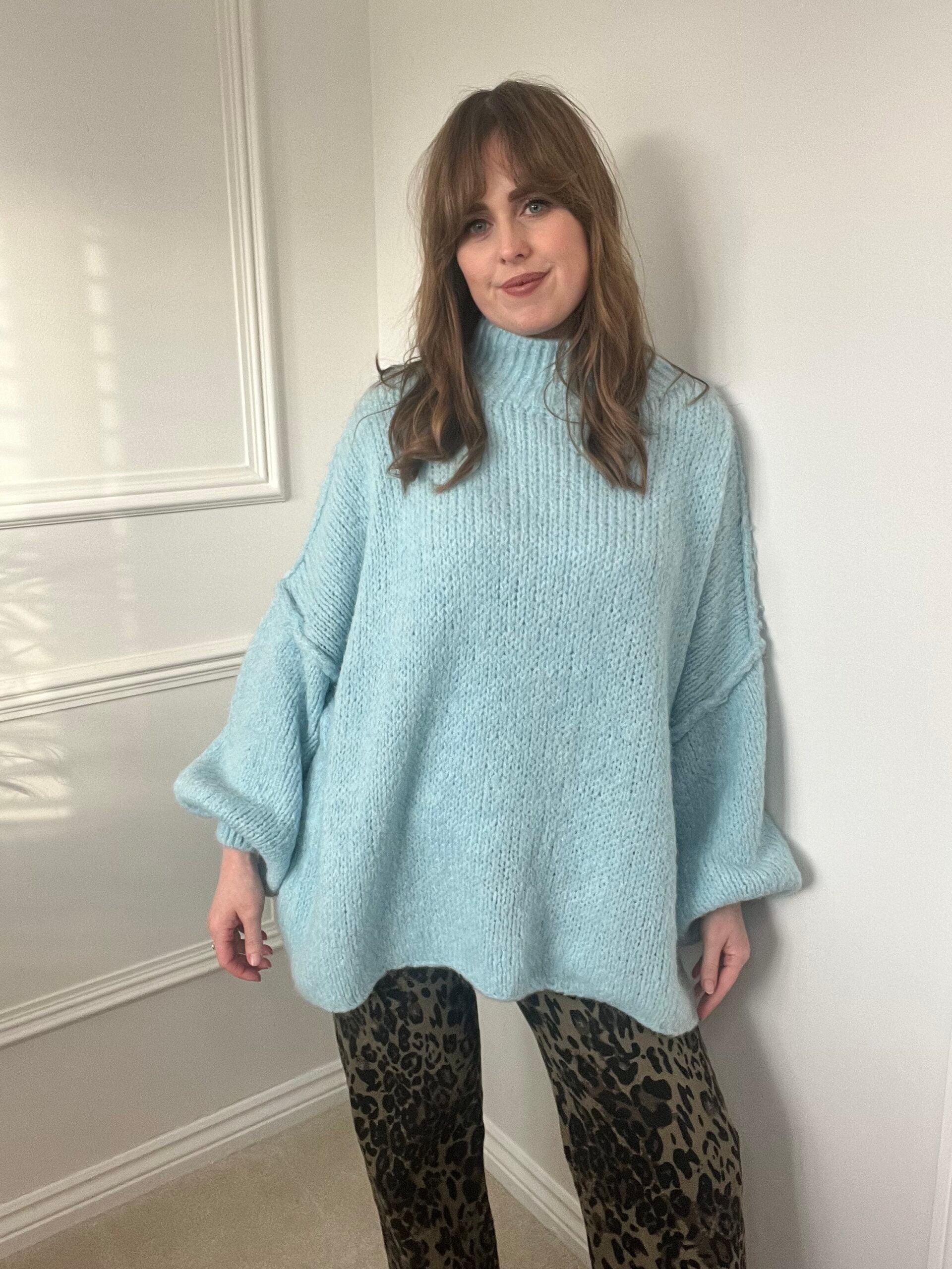 Blue High Neck Jumper image 0