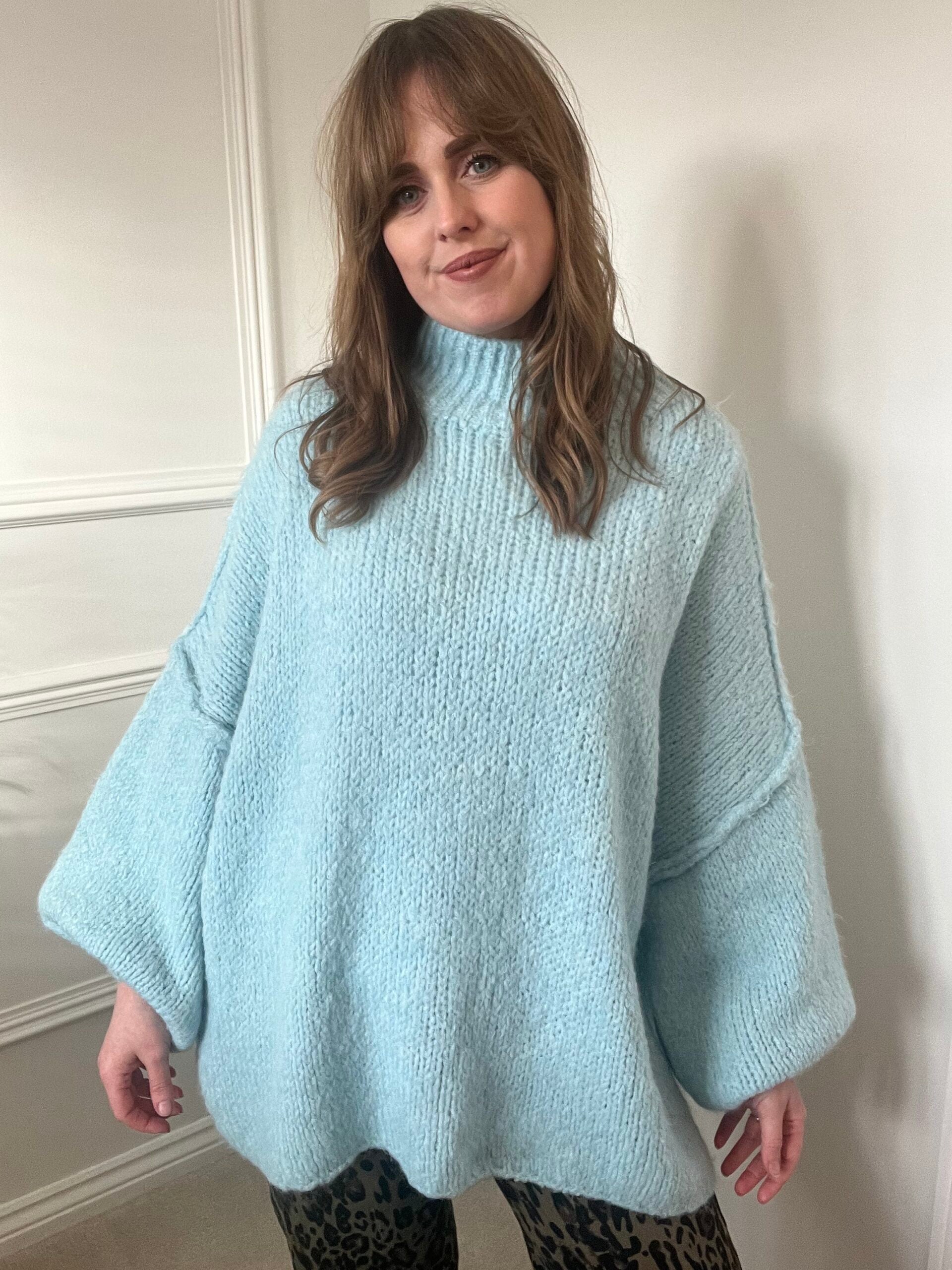 Blue High Neck Jumper image 2
