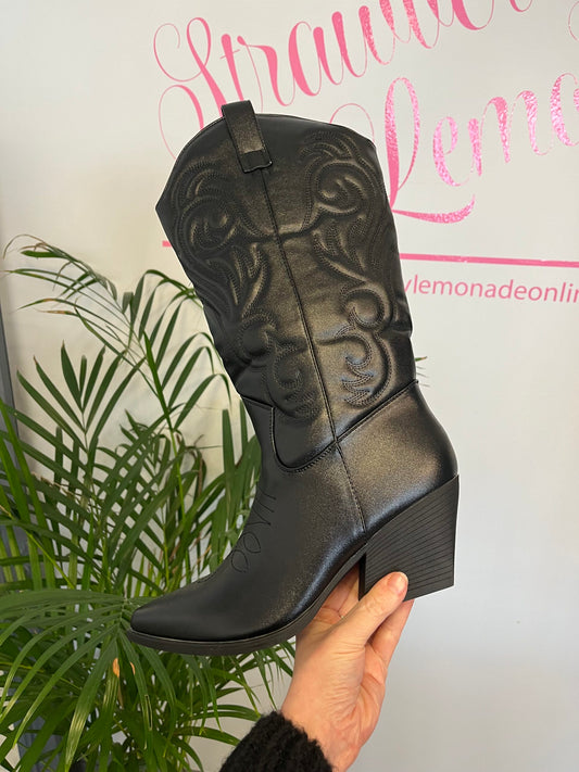 Black Cowboy Boots image 0