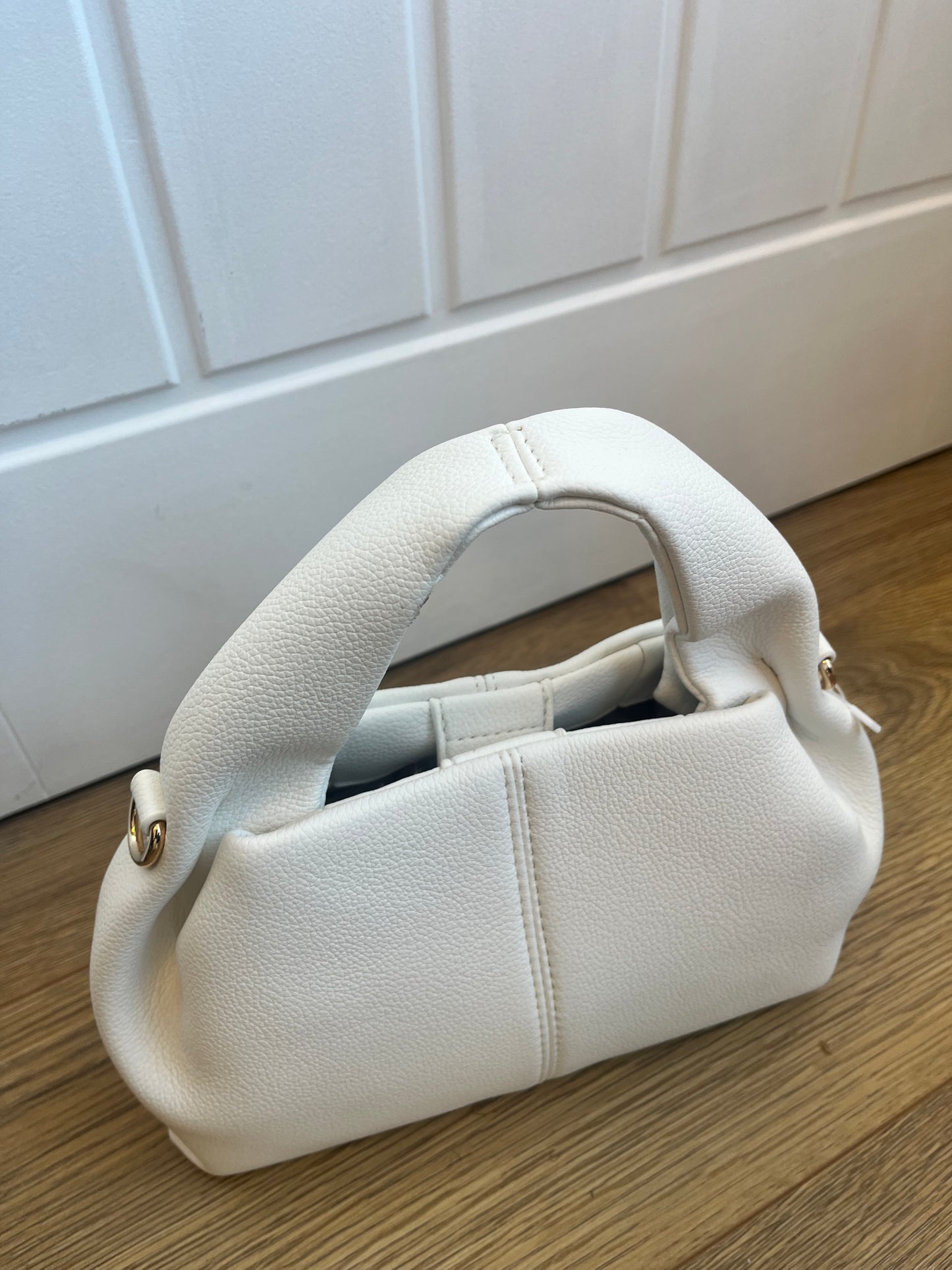 White Small Slouch Handbag
