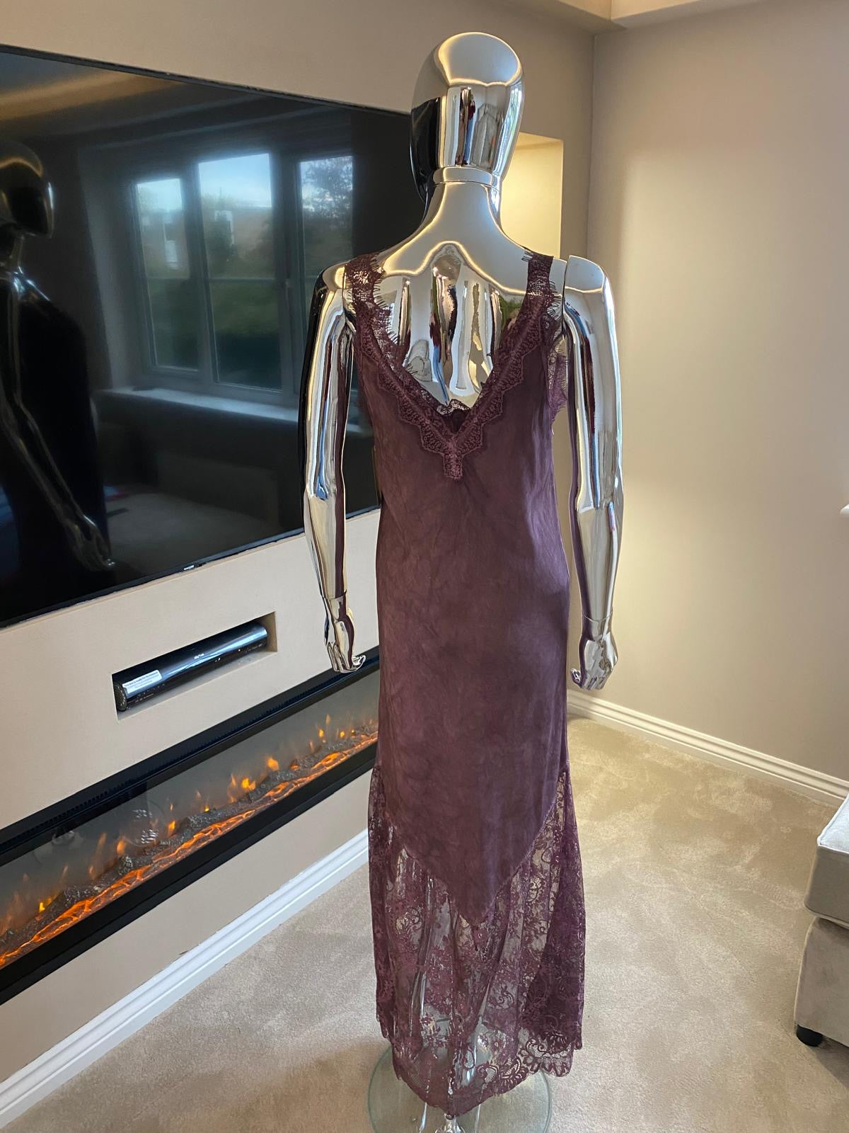 Lace Panel Detail Maxi Slip Dress