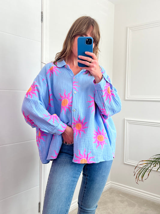 Sun Print Cheesecloth Shirt
