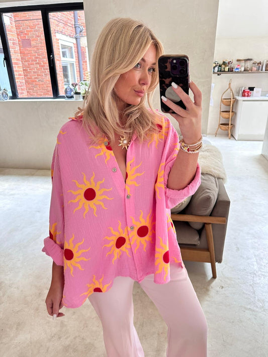 Sun Print Cheesecloth Shirt