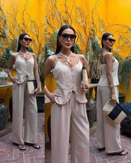 Beige Two Piece Set *PRE ORDER- ships 8th May*