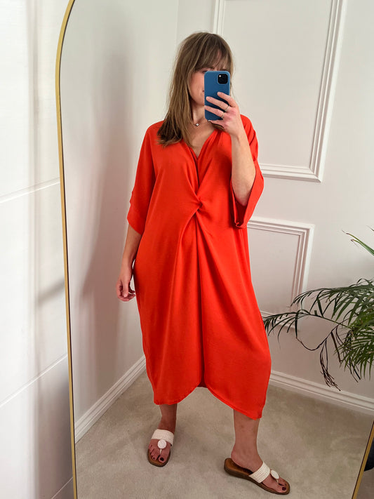 Twist Front Midi Dress (4 colours)