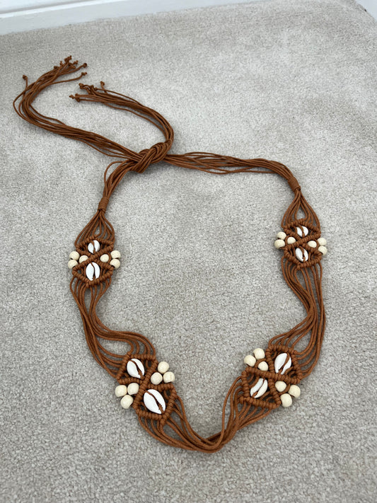 Brown Tassel Belt