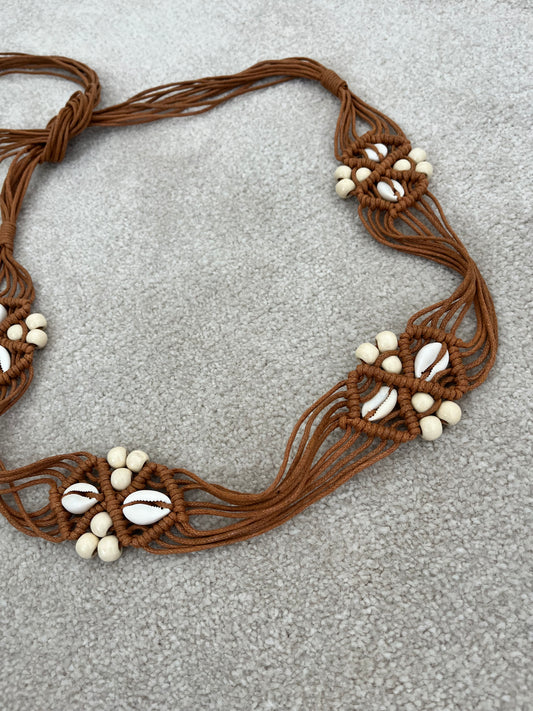 Brown Tassel Belt