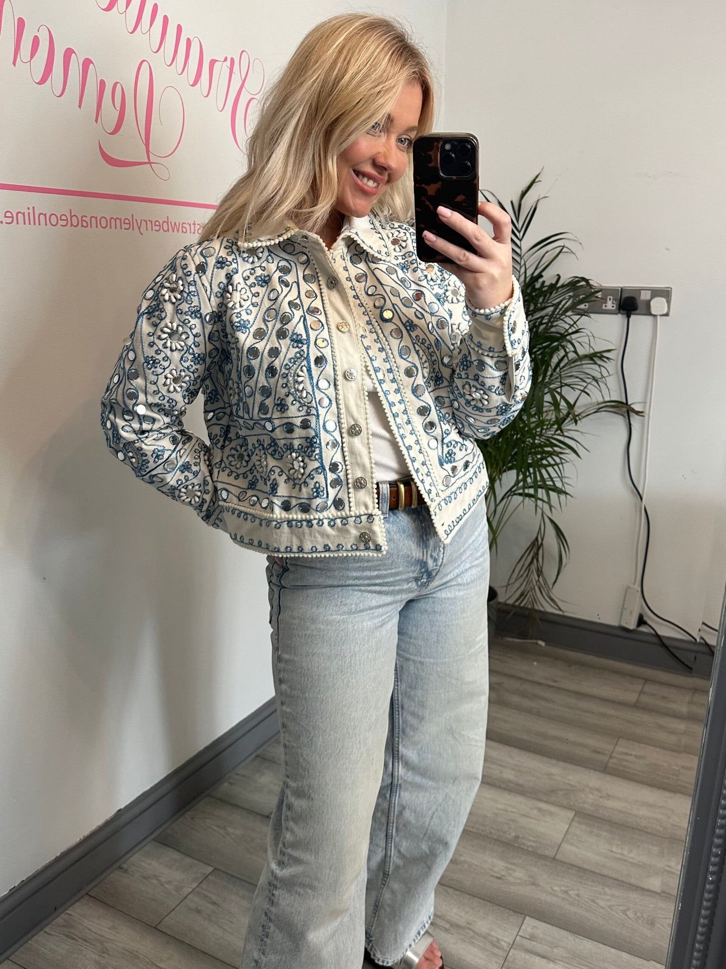 Blue Embroidered Jacket image 0