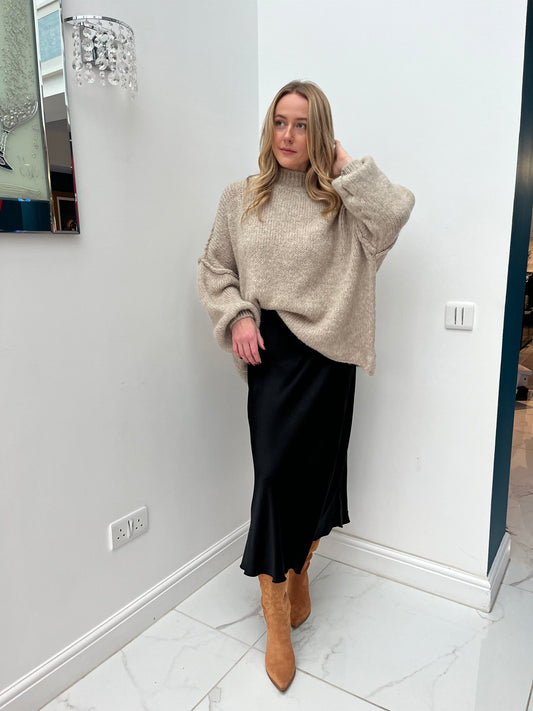Black Satin Skirt image 1