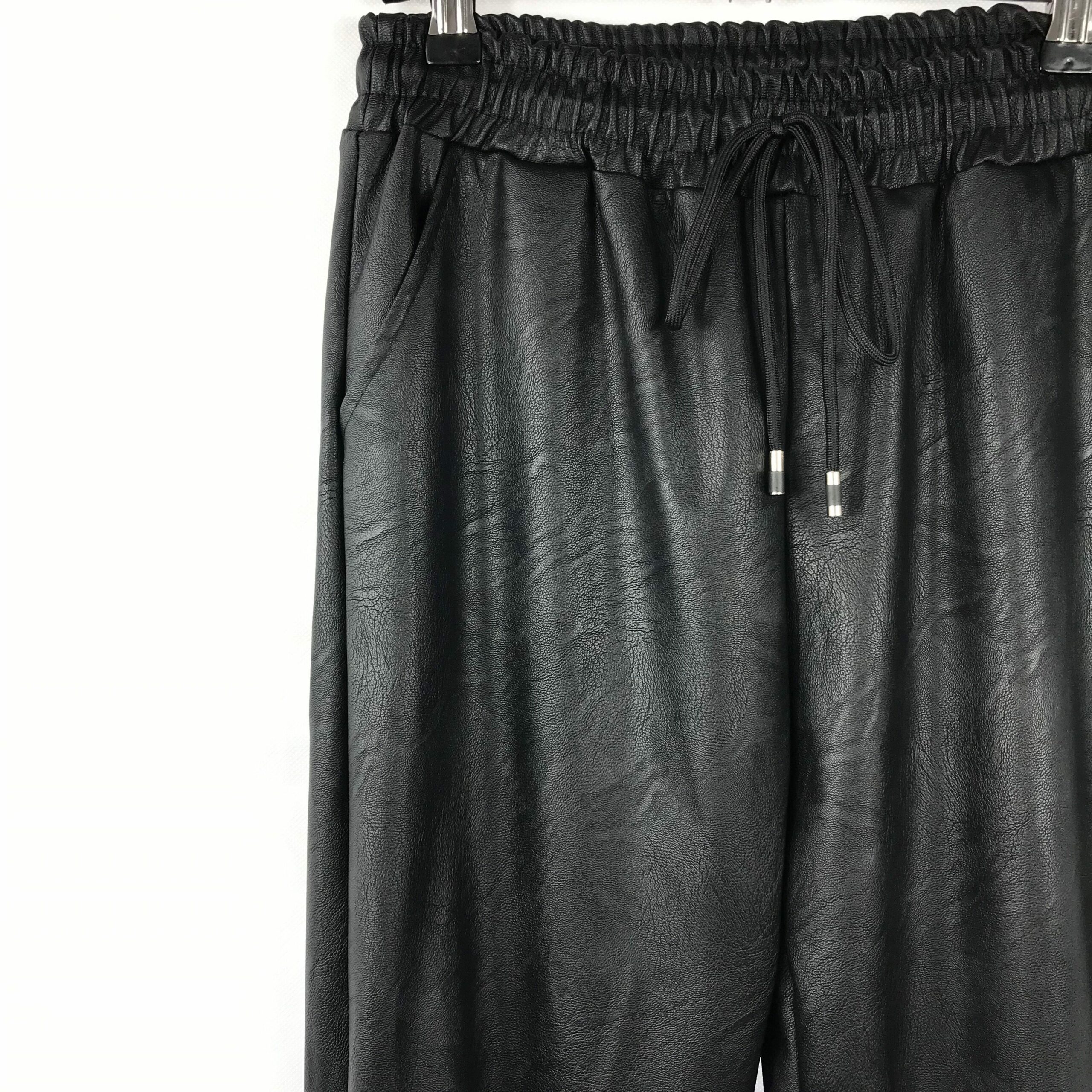 Leather Look Joggers
